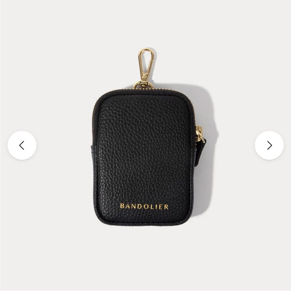 Bandolier Mini Zip Pouch - Black/Gold